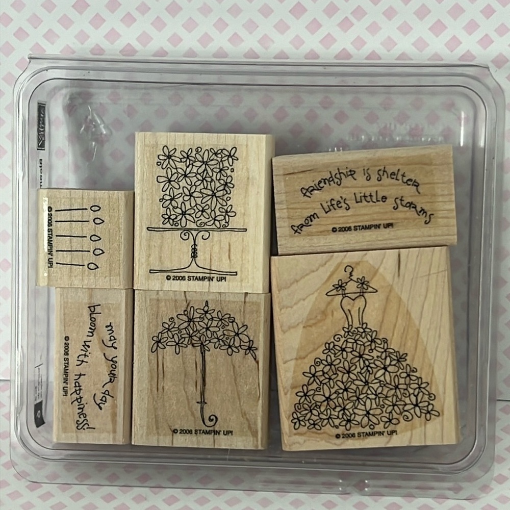 Stampin’ Up! Set Blooming with Happiness 6 Stamps Floral Designs Never used